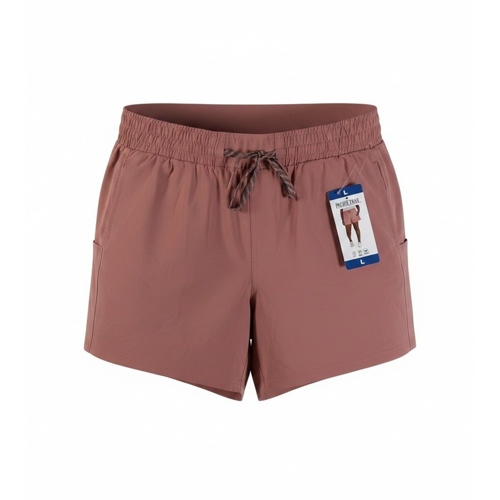 Pacific Trail Hiking Shorts Women L Pink Solid Relaxed Modern Gorpcore Adventure - Picture 2 of 9